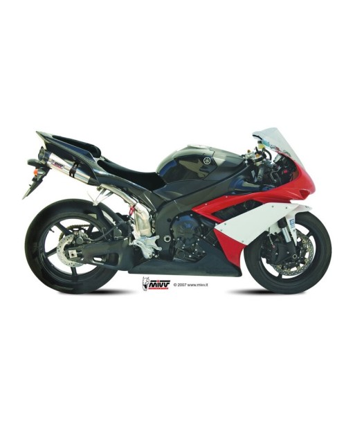 Mivv 2 Slip-On Suono St. Steel con tapa carbono Yamaha YZF 1000 R1 2007-08