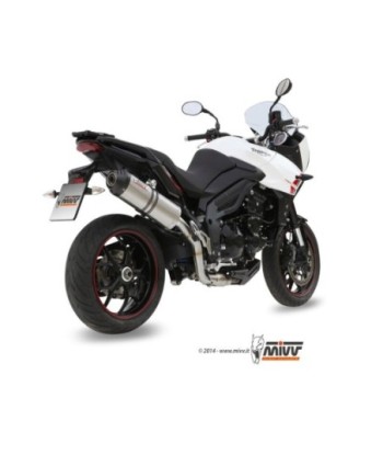 Mivv Slip-On Oval titan con tapa carbono Triumph Tiger 1050 Sport 2013-16