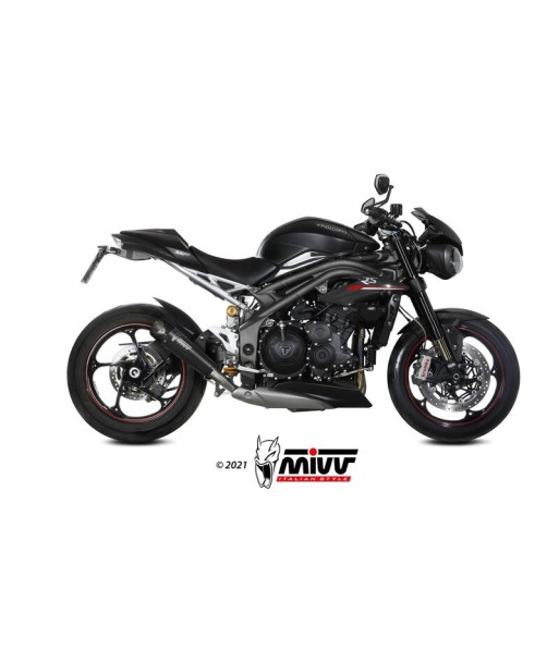 Mivv Slip-On X-M5 black Triumph Speed Triple R / S / RS 2018-20