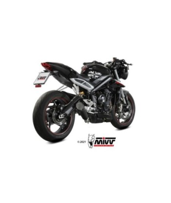 Mivv Slip-On X-M5 black Triumph Street Triple R / S / RS 2017-23