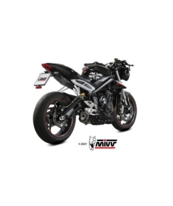 Mivv Slip-On Delta Race black Triumph Street Triple R / S / RS 2017-23