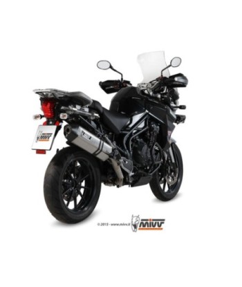 Mivv Slip-On Speed edge St. Steel con tapa carbono Triumph Tiger Explorer 1200 2012-15