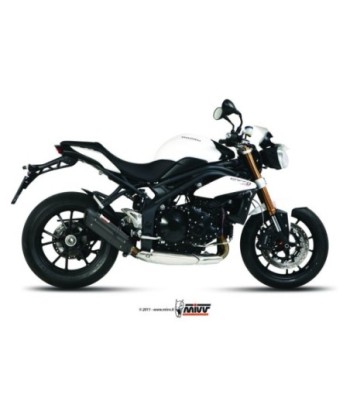 Mivv Slip-On Suono black con tapa carbono Triumph Speed Triple 2011-15