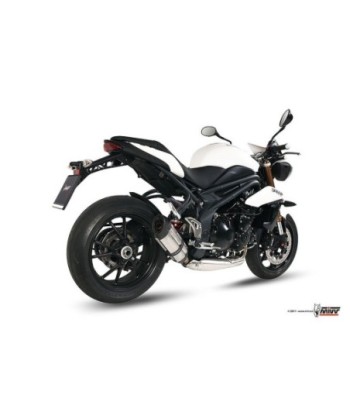 Mivv Slip-On Suono St. Steel con tapa carbono Triumph Speed Triple 2011-15
