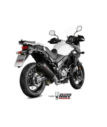 Mivv Full system 2x1 Oval carbono con tapa carbono Suzuki DL V-Strom 650 / XT 2017-25
