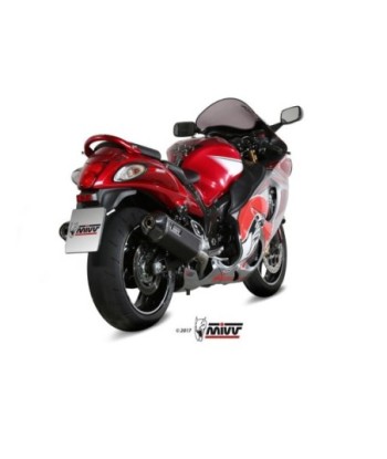 Mivv 2 Slip-On Speed edge black Suzuki GSX-R 1300 Hayabusa 2008-17