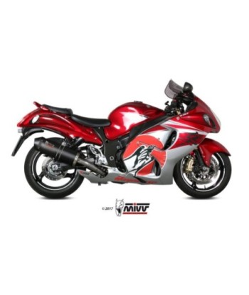 Mivv 2 Slip-On Oval carbono con tapa carbono Suzuki GSX-R 1300 Hayabusa 2008-17
