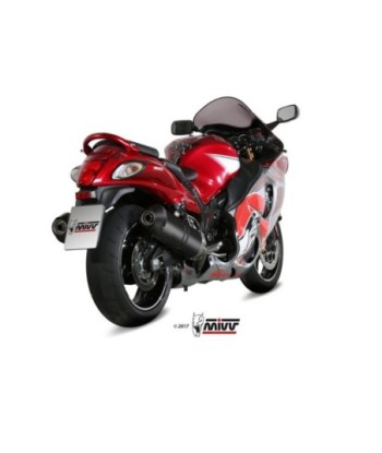 Mivv 2 Slip-On Oval carbono con tapa carbono Suzuki GSX-R 1300 Hayabusa 2008-17
