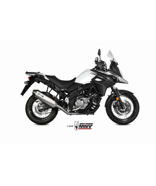 Mivv Full system 2x1 Speed edge St. Steel con tapa carbono Suzuki DL V-Strom 650 / XT 2017-24