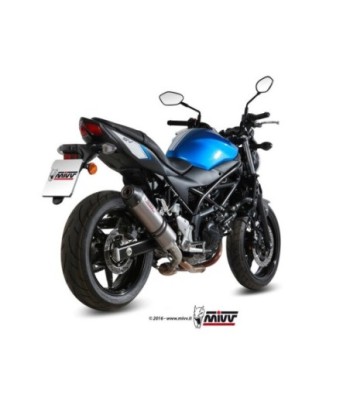 Mivv Slip-On Oval Titan con tapa carbono Suzuki SV 650 / X 2016-25