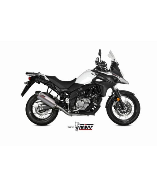 Mivv Full system 2x1 Oval Titan con tapa carbono Suzuki DL V-Strom 650 / XT 2017-25