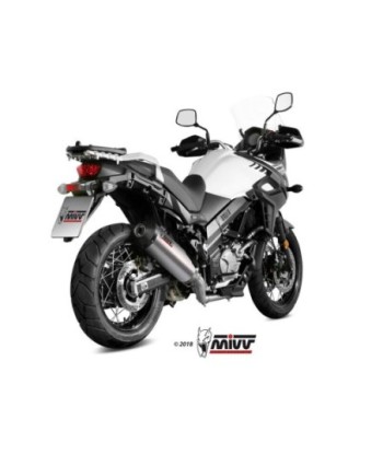 Mivv Full system 2x1 Oval Titan con tapa carbono Suzuki DL V-Strom 650 / XT 2017-25