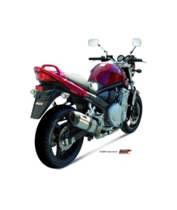 Mivv Slip-On Suono St. Steel con tapa carbono Suzuki GSF 650 Bandit 2007-15 / GSX 650 F 2008-15