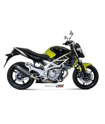 Mivv Slip-On Oval carbono con tapa carbono Suzuki Gladius 2009-15