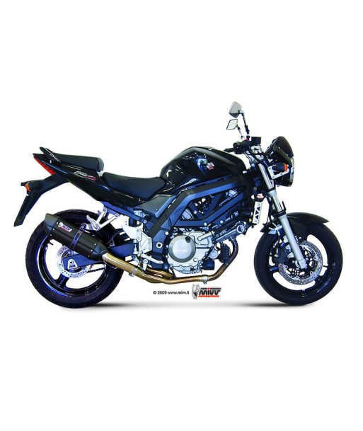 Mivv Slip-On Suono black con tapa carbono Suzuki SV 650 2004-15