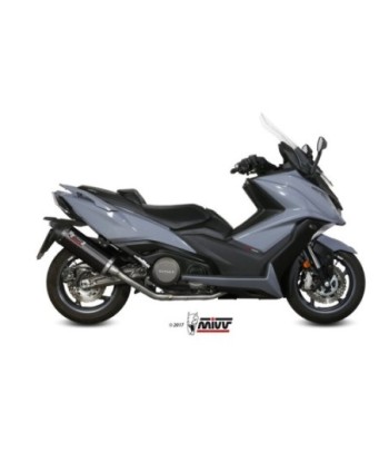 Mivv Full system 2x1 Oval black con tapa carbono Kymco AK550 2017-20