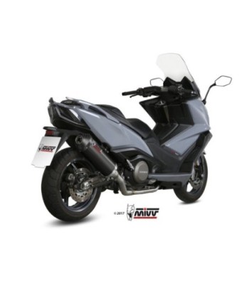Mivv Full system 2x1 Oval black con tapa carbono Kymco AK550 2017-20