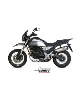 Mivv Slip-On Oval Titan con tapa carbono Moto Guzzi V85 TT 2019-25