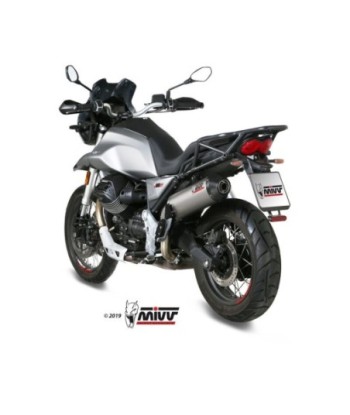 Mivv Slip-On Oval Titan con tapa carbono Moto Guzzi V85 TT 2019-25