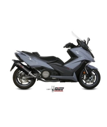 Mivv Slip-On Oval black con tapa carbono Kymco AK550 2017-20