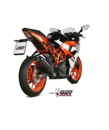 Mivv Slip-On Suono black con tapa carbono KTM 125/390 Duke / RC 125/390 2017-20
