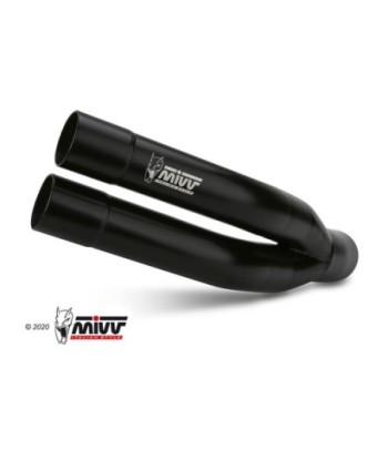 Mivv Slip-On Double Gun Black Kawasaki Z900 2020-24