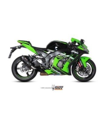 Mivv Slip-On Suono Black con tapa carbono Kawasaki ZX-10 R / RR / SE 2016-25