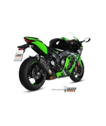 Mivv Slip-On Suono Black con tapa carbono Kawasaki ZX-10 R / RR / SE 2016-25