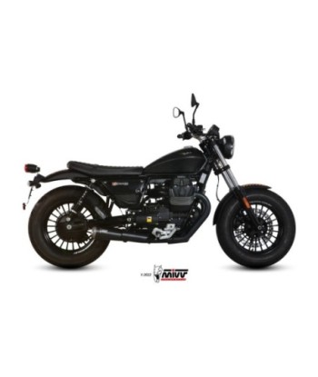 Mivv 2 Slip-On Ghibli black Moto Guzzi V9 Bobber / Roamer 2016-20