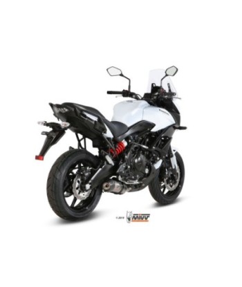 Mivv Full system 2x1 Oval titan con tapa carbono Kawasaki Versys 650 2015-20