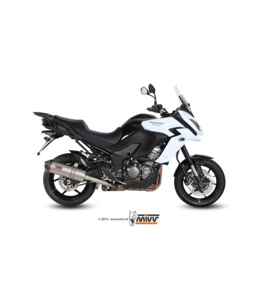 Mivv Slip-On Oval titan con tapa carbono Kawasaki Versys 1000 2015-18
