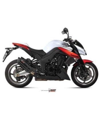 Mivv 2 Slip-On Suono black con tapa carbono Kawasaki Z1000 2010-13