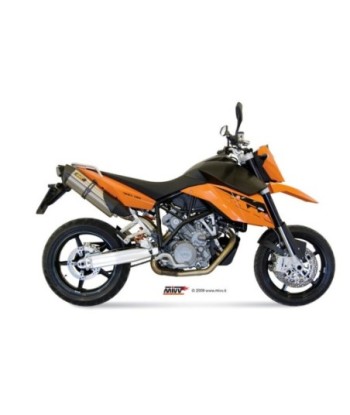 Mivv 2 Bolt-On Suono St. Steel con tapa carbono KTM 950 Supermoto R 05-06 / 990 Supermoto R 07-13
