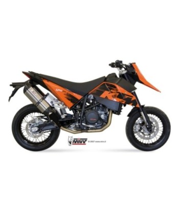 Mivv 2 Bolt-On Suono St. Steel con tapa carbono KTM 690 SM 2007-12