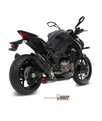 Mivv 2 Slip-On Suono black con tapa carbono Kawasaki Z1000 / Z1000 R Edition 2014-20