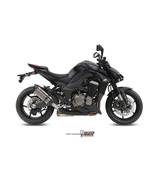 Mivv 2 Slip-On Suono St. Steel con tapa carbono Kawasaki Z1000 / Z1000 R Edition 2014-20