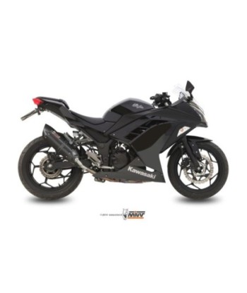 Mivv Slip-On Suono black con tapa carbono Kawasaki Ninja 300 2013-16 / Z300 2015-16