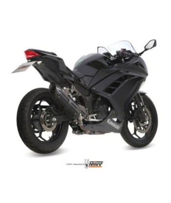 Mivv Slip-On Suono black con tapa carbono Kawasaki Ninja 300 2013-16 / Z300 2015-16