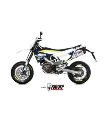 Mivv Slip-On Oval titan con tapa carbono Husqvarna 701 Enduro / Supermoto 2017-20