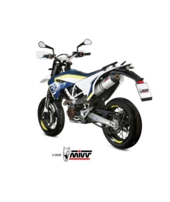 Mivv Slip-On Oval titan con tapa carbono Husqvarna 701 Enduro / Supermoto 2017-20