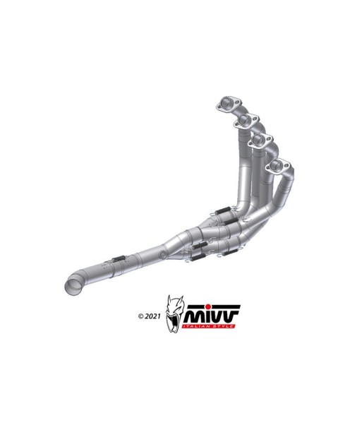 Mivv Colectores no kat (Compatible con silenciosos Mivv y de serie) Kawasaki Z900 A2 2017-25