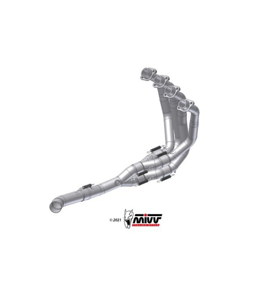 Mivv Colectores no kat (Compatible con silenciosos Mivv y de serie) Kawasaki Z900 2017-19