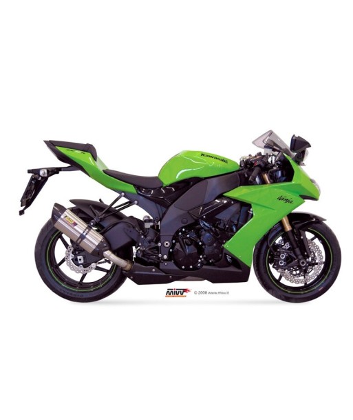 Mivv Slip-On Suono St. Steel con tapa carbono Kawasaki ZX-10 R 2008-10