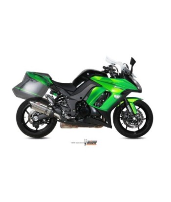Mivv 2 Slip-On Suono St. Steel con tapa carbono Kawasaki Z1000 SX / Ninja 1000 SX 2014-19