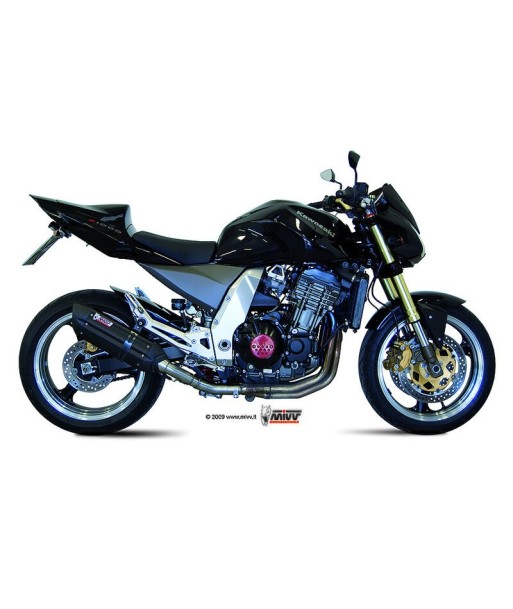 Mivv 2 Slip-On Suono black con tapa carbono Kawasaki Z1000 2003-06