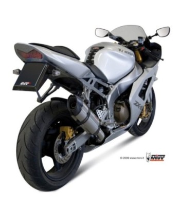 Mivv Slip-On Suono St. Steel con tapa carbono Kawasaki ZX-6 RR / ZX-6 R 636 2003-04