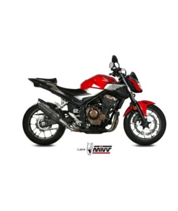 Mivv Slip-On Suono Black con tapa carbono Honda CB 500 F 2019-21