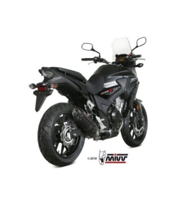 Mivv Slip-On Suono black con tapa carbono Honda CB 500 X 2017-20