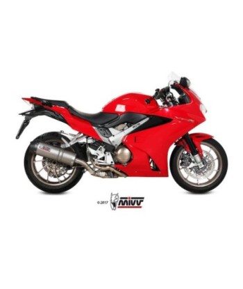 Mivv Slip-On Oval titan con tapa carbono Honda VFR 800 F 2014-20