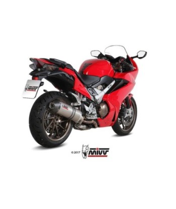 Mivv Slip-On Oval titan con tapa carbono Honda VFR 800 F 2014-20